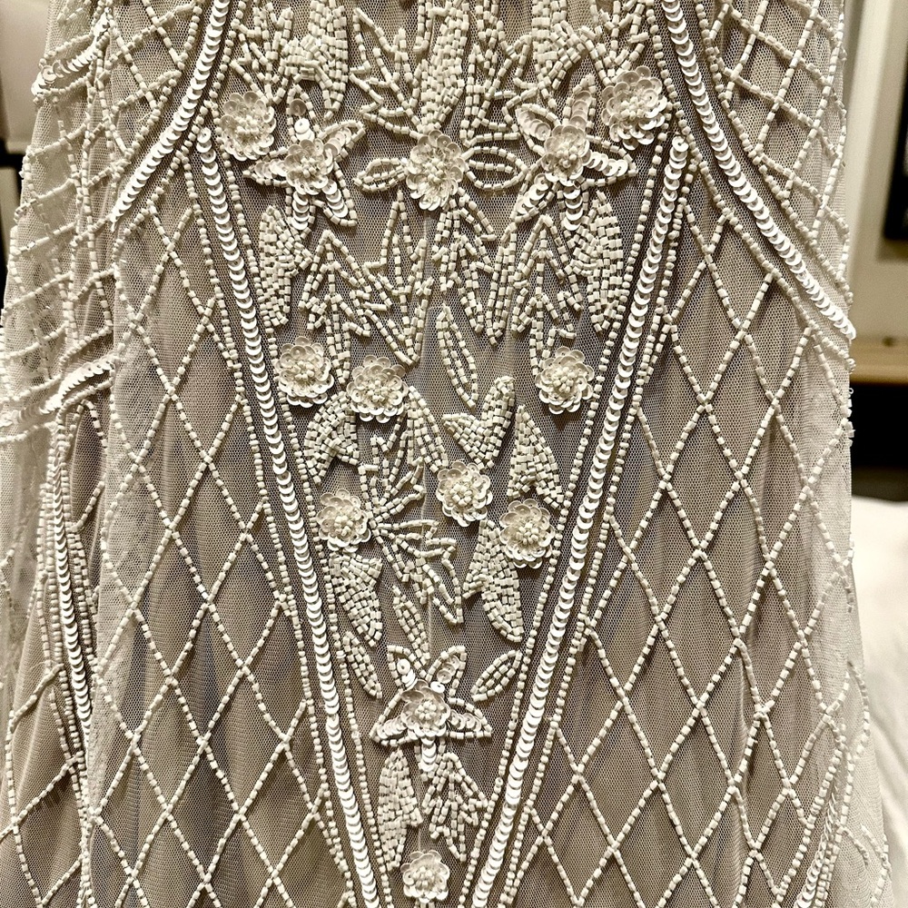 Elegant Cream Beaded Evening or Wedding - Picture 11 of 13